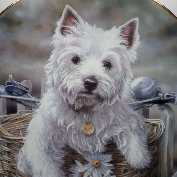 Decorative Limited Edition West Highland Terrier Collectible Plate by Paul Doyle - Picture 2 of 9